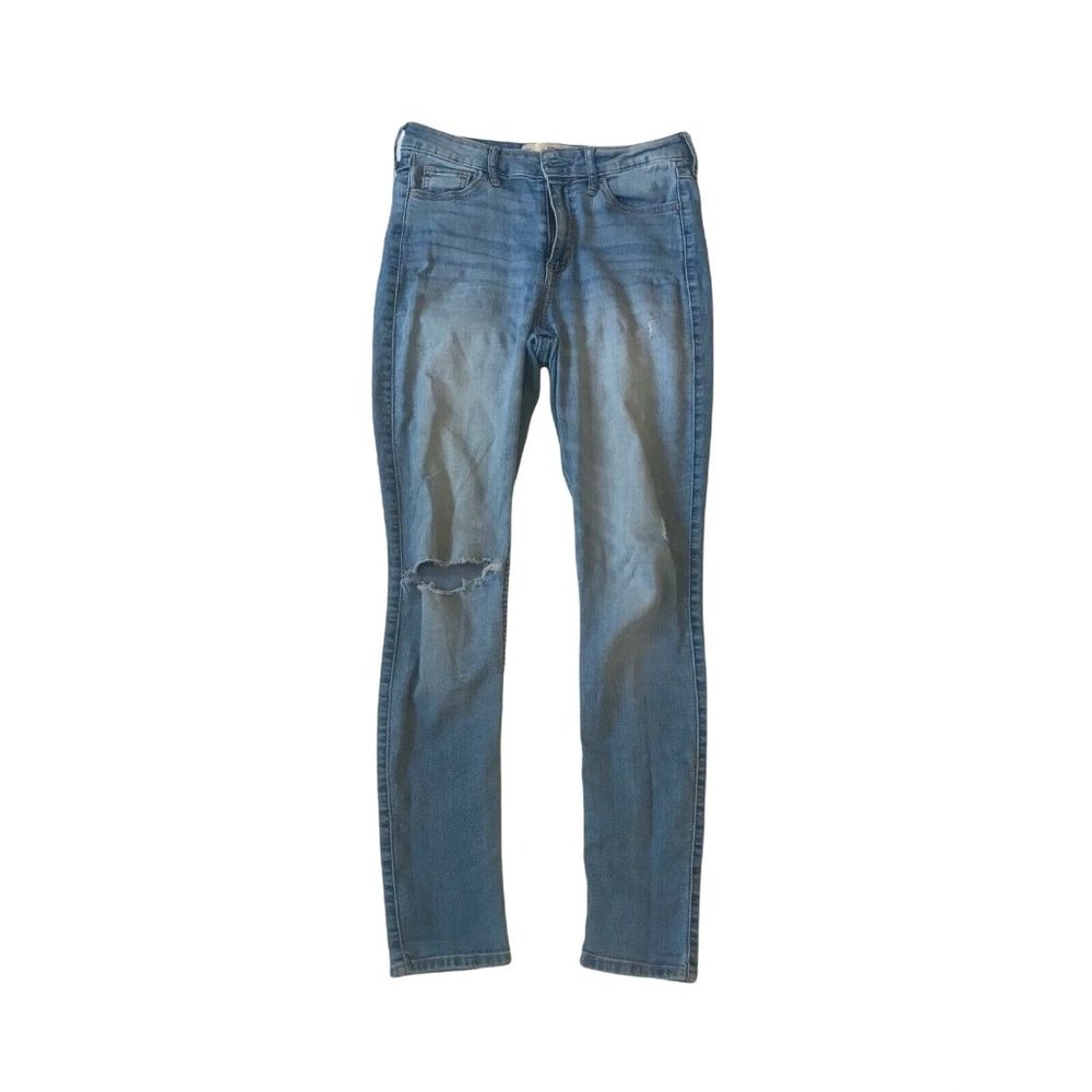Hollister Skinny Light Blue Jeans Ripped Distressed Women's Size 5